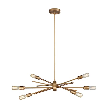 Xenia 6-Light Chandelier In Matte Gold